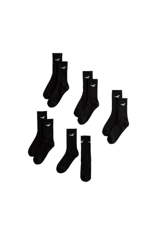 5 pares de meias - Preto