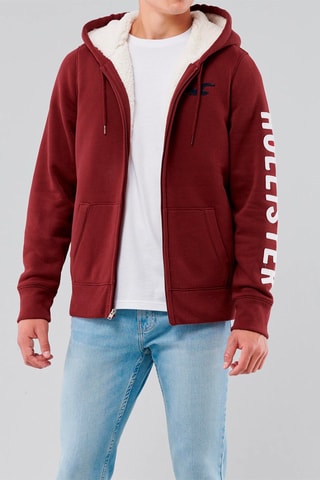 Sweat com capuz Bordô