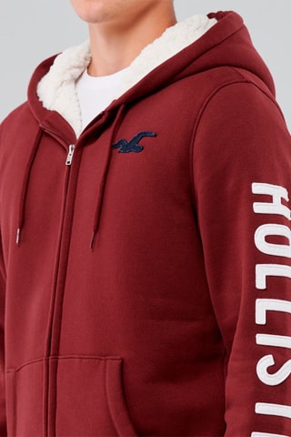 Sweat com capuz Bordô