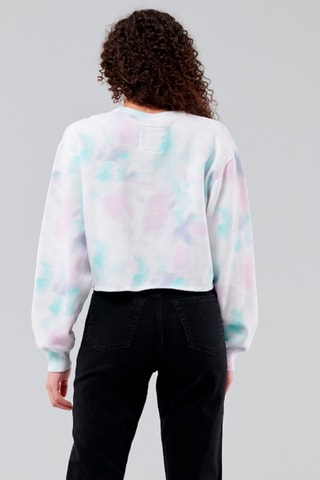 Sweat tie and dye - Rosa-claro e branco