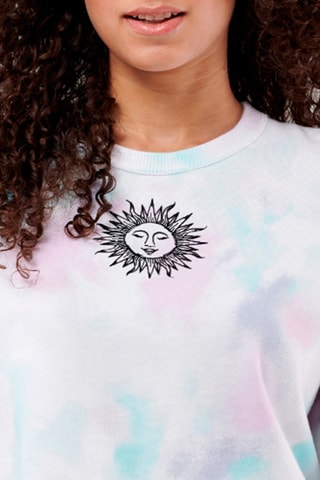 Sweat tie and dye - Rosa-claro e branco