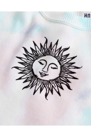 Sweat tie and dye - Rosa-claro e branco