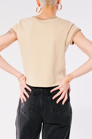 T-shirt cropped - Bege