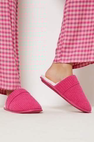 Pantufas forradas Nora - Fúcsia - Etam