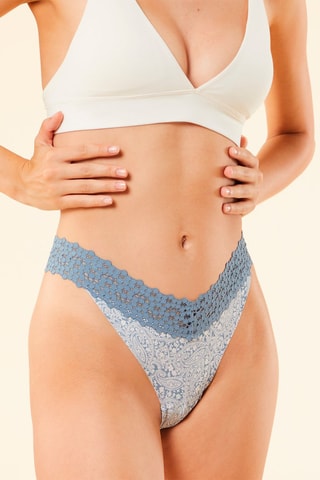 Tanga Wish Print Azul