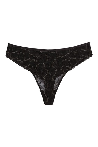 String Tabby Plus Size - Preto - Etam