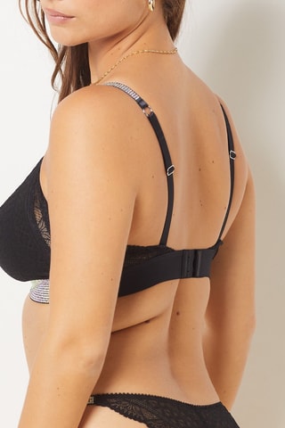 Soutien-gorge push-up Idole Strass - Noir