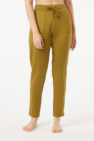 Calças de pijama cintura subida Loungewear Caqui - Etam