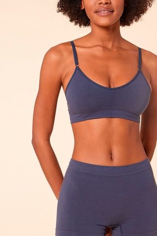 Soutien desportivo push-up Amande Azul-marinho - Etam