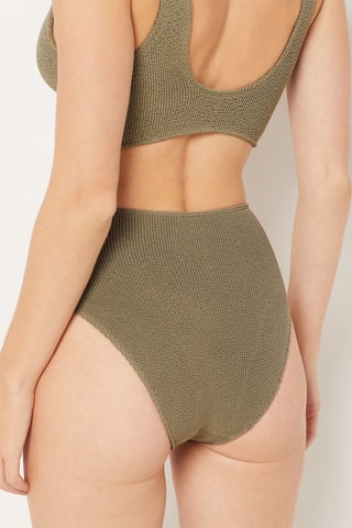 Bas de maillot taille haute Onesizebyetam - Kaki