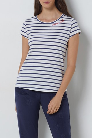 T-shirt de pijama Sanaespe - Azul-marinho