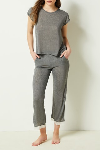 T-shirt de pijama Warm - Cinzento mesclado