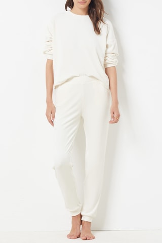 Jogging de pyjama en velours Dunkan - Ecru