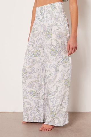 Calças de pijama cintura subida Mariage Branco - Etam