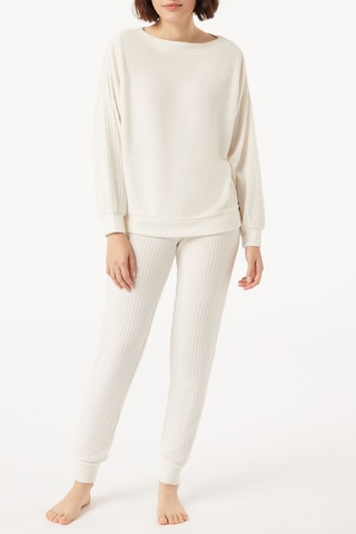 Pantalon de pyjama taille haute Calino - Ecru