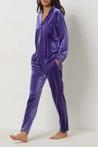 Calças de pijama em veludo Bellah - Violeta - Etam