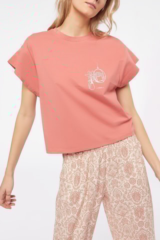 Pantalon de pyjama Bani - Rose et écru