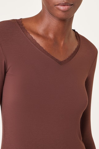 Top Warm Me Up Castanho