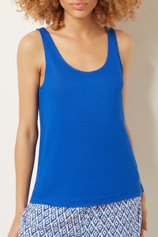 Crop top House Azul-celeste e verde - Etam