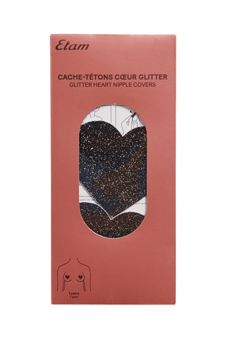 Tapa-mamilos Petalesglitter - Preto