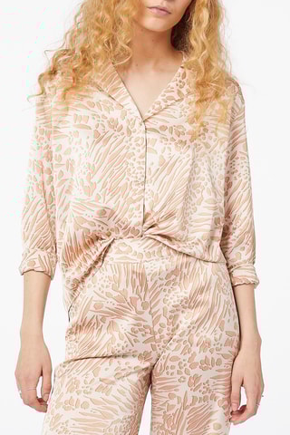 Camisa de pijama Beauty At Home Bege - Etam