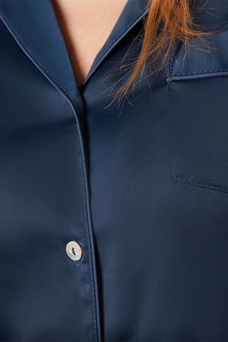 Camisa de pijama Essentiels Chic Azul-marinho - Etam