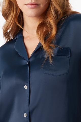 Camisa de pijama Essentiels Chic Azul-marinho - Etam