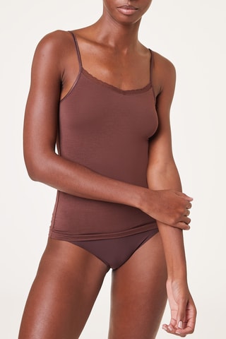 Camisola de alças de pijama Warm Me Up Castanho - Etam