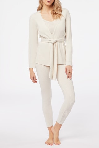 Leggings de cintura subida Loungewear Bege