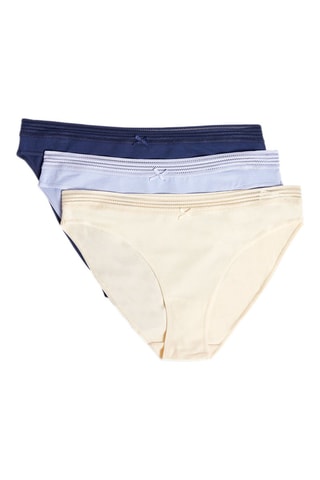 3 cuecas Jack Lace - Bege e azul-marinho