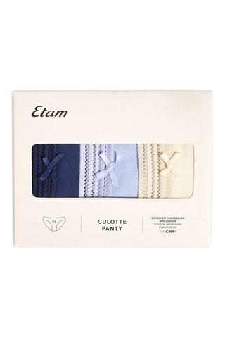 3 cuecas Jack Lace - Bege e azul-marinho