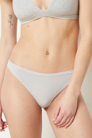 Cuecas Confort Naturel Cinzento-claro mesclado