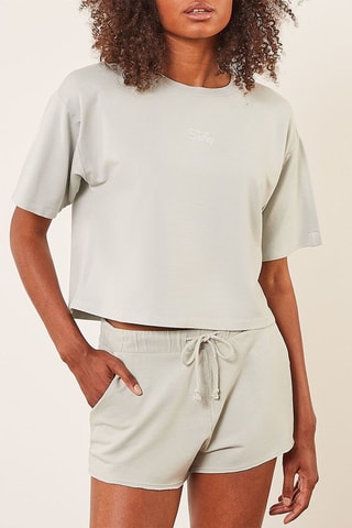 T-shirt curta Curt Celadon - Etam