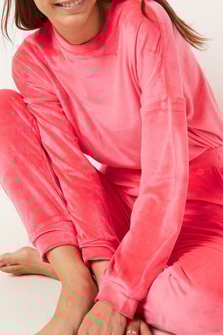 Sweat de pijama em veludo Dunkan - Fúcsia