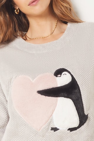 Sweat de pijama Natty - Cinzento-claro
