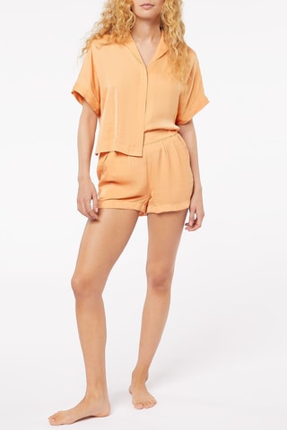 Calções cintura alta Joy Spe - Laranja - Etam