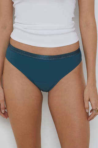 Cueca menstrual - Fluxo médio Aya - Azul-petróleo - Etam