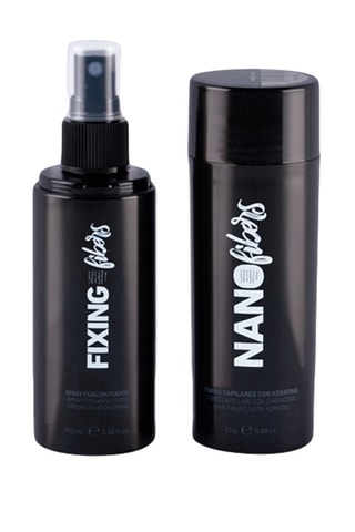 Set Fibre capillaire à la kératine marron foncé - 25 g/100 ml