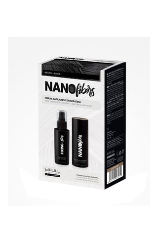 Set Fibre capillaire à la kératine noir - 25 g/100 ml