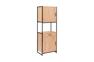 Suporte industrial 2 portas Memphis - Imitação madeira e preto