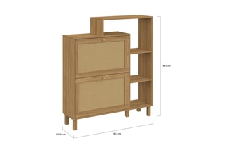 Sapateira Erin 2 batentes - 86,5 x 23,5 x 98,5 cm