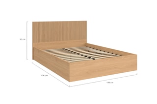 Cama de abrir com sommier Faustine - 140 x 190 cm