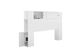 Cabeceira de cama sobre pés Orem - Branco