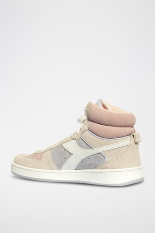 Baskets montantes en cuir Ghiaccio Artic - Beige