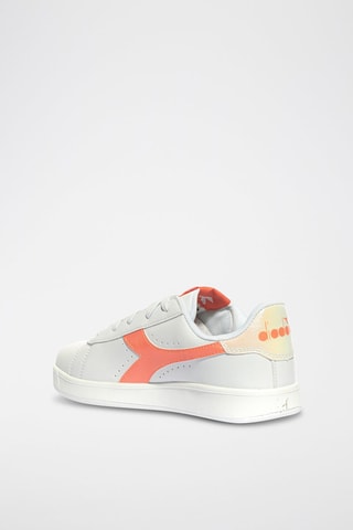 Baskets Game P GS - Corail et blanc
