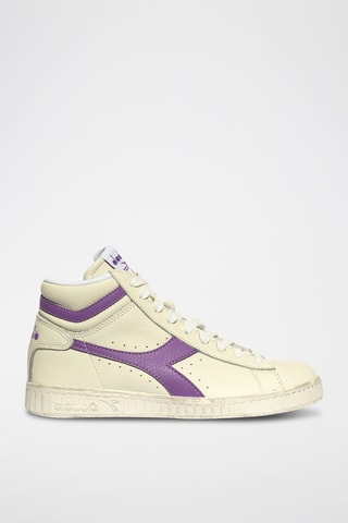 Baskets montantes en cuir Game L - Beige