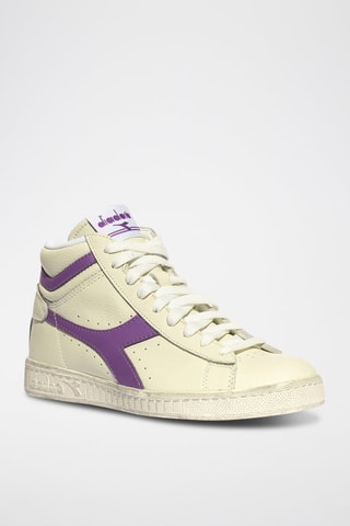 Baskets montantes en cuir Game L - Beige