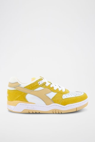 Baskets en cuir B.560  - Jaune et blanc