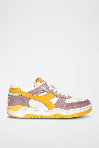 Baskets en cuir B.560  - Jaune et violet