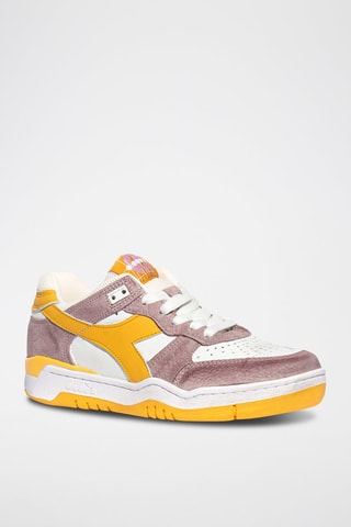 Baskets en cuir B.560  - Jaune et violet